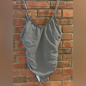 Kona Sol Black and White Gingham Swimsuit